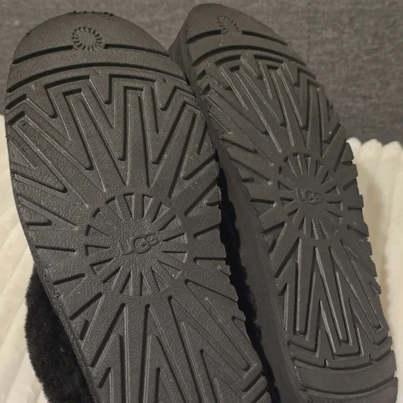 UGG Disquette Slippers Black Size 7 - Picture 9 of 11